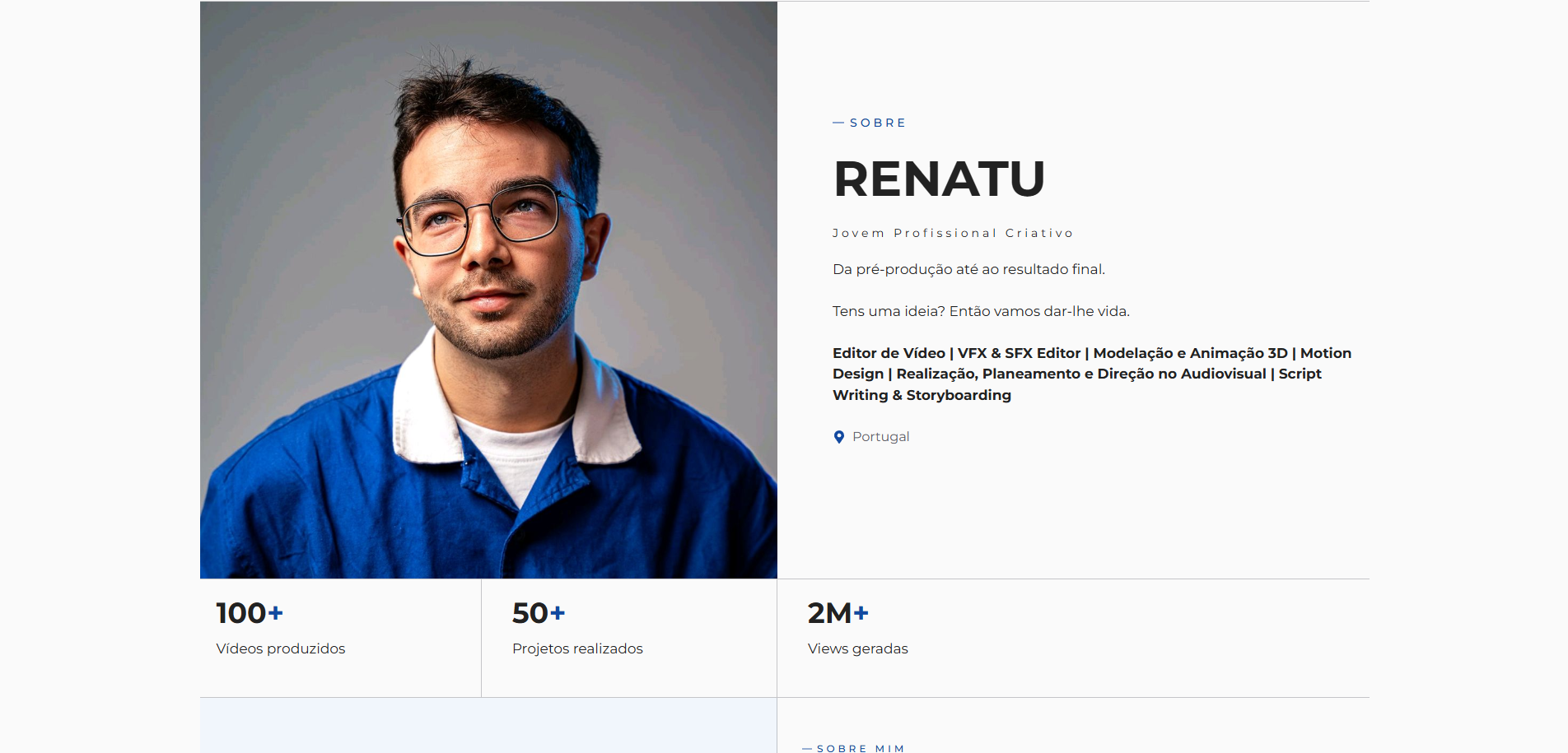 Página About do RENATU